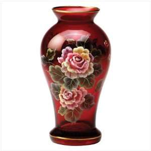  Ruby Colored Rose Vase