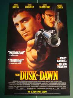 From Dusk Till Dawn Movie Poster for VIDEO RELEASE   Quentin Tarantino 
