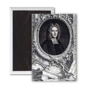 Samuel Clarke, engraved by Jacobus   3x2 inch Fridge Magnet   large 