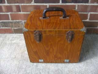 Vintage Wood Fishing Tackle Box  