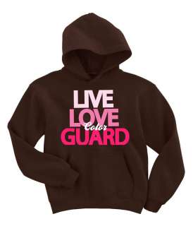 Live Love Color Guard Flag Team Hoodie Sweatshirt S XXL  