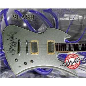  Slash Signed Slash Sketch Autographed Guitar PSA &Exact 