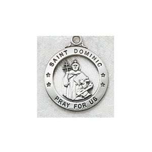  Sterling Silver St. Dominic Medal with 20 inch chain 