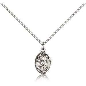  .925 Sterling Silver St. Saint Januarius Medal Pendant 1/2 