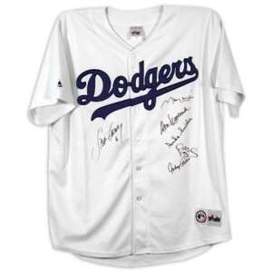 Los Angeles Dodgers Autographed Majestic Jersey with Six Signatures 