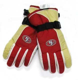 San Francisco 49ers Reebok Color Block Nylon Gloves   XL  