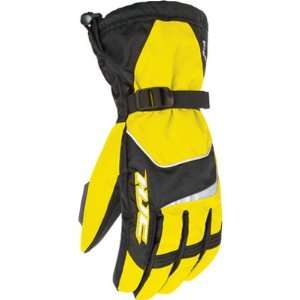   Storm Mens Snow Racing Snowmobile Gloves   Black/Yellow / Large