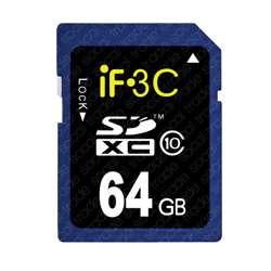 64GB IF3C Class 10 SD SDXC XC Memory Card For Digital Camera GPS 