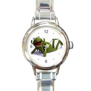 Cute Kermit The Frog Round Italian Charm Watch New Ladies  