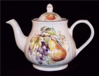 Arthur Wood Son Staffordshire Teapot 6361 Fruit Grape +  