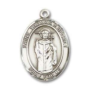  St. Thomas A Becket Medium Sterling Silver Medal Jewelry