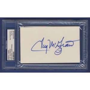 Tug McGraw Signed/Autographed 3x5 Index PSA/DNA   MLB Cut Signatures