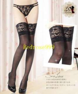 top Lace black Thigh High Stockings Hosiery tights 4208  