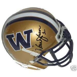 Warren Moon Signed Washington Huskies Mini Helmet