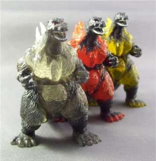 Set of 3 New Fire Godzilla 3 Figures  