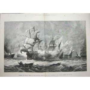 1875 ADMIRAL WILLIAM WINTER VANGUARD SHIPS ARMADA WAR 
