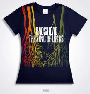 RADIOHEAD the king of limbs t shirts Dark Blue female  