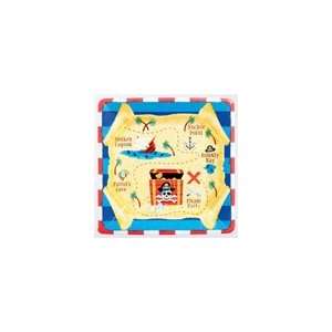   Treasure Theme Party 10 Disposable Square Paper Plates Toys & Games