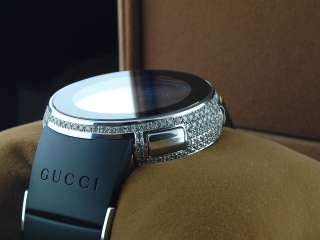   YA114207 5 Row Custom DigitaI i Gucci White Diamond Watch 5 ct.  
