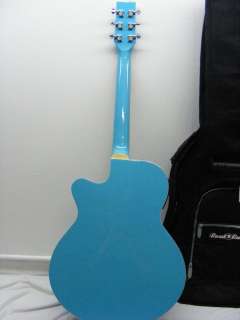JB Player JBEA15 Bloom Acoustic Electric Single Cutaway Guitar   Blue 