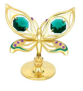 Crystocraft Orchid Butterfly Green Crystal Swarovski  