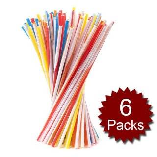 Packs)Soton Flexible Drinking Straws, Multicolor Disposable Straw 