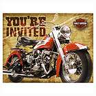 Harley Davidson Party Supplies INVITATION INVITE CARDS