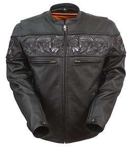   Scooter Jacket w/ Reflective Skull Design HD243 for Harley Riders