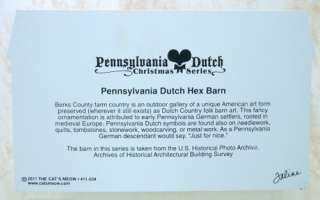 CATS MEOW Pennsylvania Dutch Hex Barn CHRISTMAS 11534  