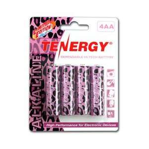  Tenergy Alkaline AA batteries  4 pcs card (Leopard version 