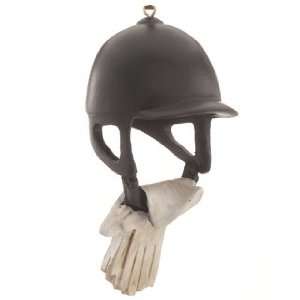  Equestrian Helmet and Gloves Christmas Ornament