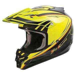   Fly Racing Youth Trophy Helmet   Youth Large/Yellow/Black Automotive