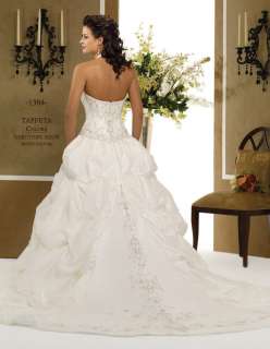 Elegant Emboridery Beadings Bridal Weddings DRESS GOWN  