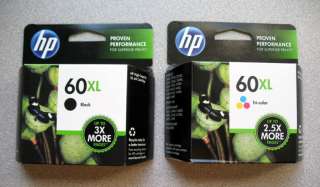 PACK HP GENUINE 60XL Black TriColor Ink (RETAIL BOX) Photosmart 
