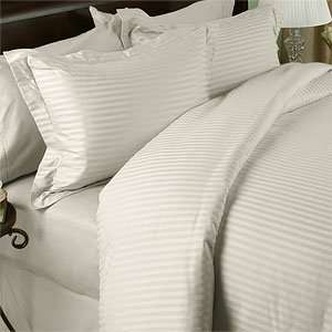 Stripe Ivory 300 Thread Count Twin XL Twin Extra Long Sheet Set 100 % 