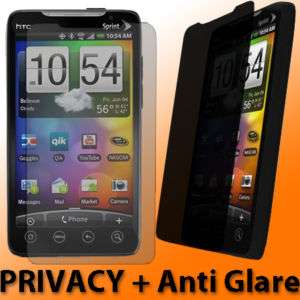 HTC EVO 4G Sprint PRIVACY LCD Screen Protector Guard  
