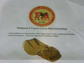   Eliminator Express Layout Blind Jeff Foiles Signature Hunting  