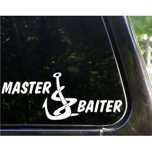  Master Baiter   funny fishing decal / sticker Automotive