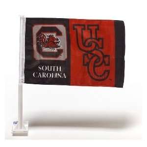   Carolina USC Car Flag w/Wall Bracket   Set of 2 