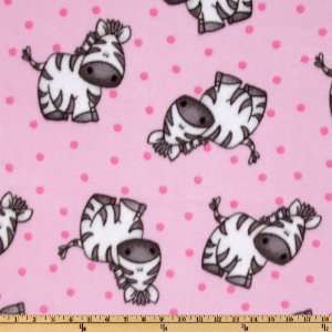  60 Wide Fleece Zebra Pink Fabric By The Yard Arts 