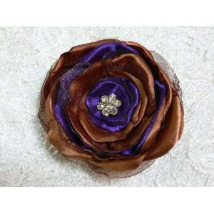  Purple Forest Flower Hair Clip Brooch   Handmade, Unique 