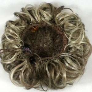Blond Bun Based Updo w/Drawstring Pageant Hairpiece  