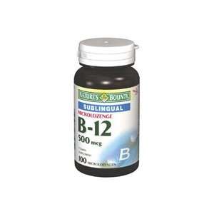  Vitamin B 12 Micrlozng 500 Mcg Nby Size 100 Health 