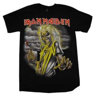  shirt featuring the album cover to the Iron Maiden   Killers album