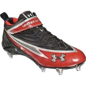   Red Mid Detach Football Cleat   Detachable Cleats