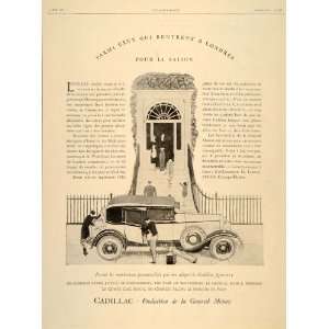  1929 Ad French Cadillac Car General Motors London Deco 