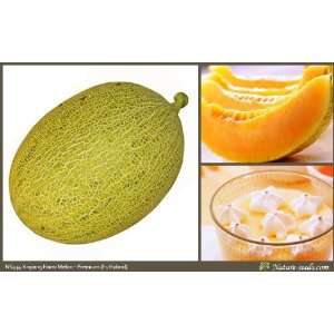  Seeds Super Sweet Hami Melon / Muskmelon Xinjiang F1 Hybrid 8 Fruit 