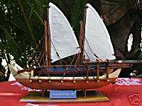 Traditional Hawaiian Double Hull Sailing Canoe Trophy  