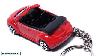 KEY CHAIN RED VW NEW BEETLE CONVERTIBLE BUG VOLKSWAGEN COX PORTE CLE 