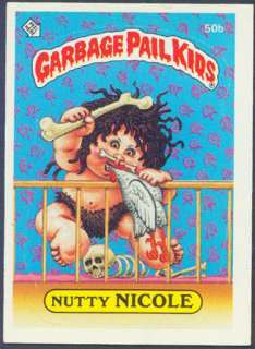 Garbage Pail Kids 50b Nutty Nicole TOPPS 1985 NrMint  